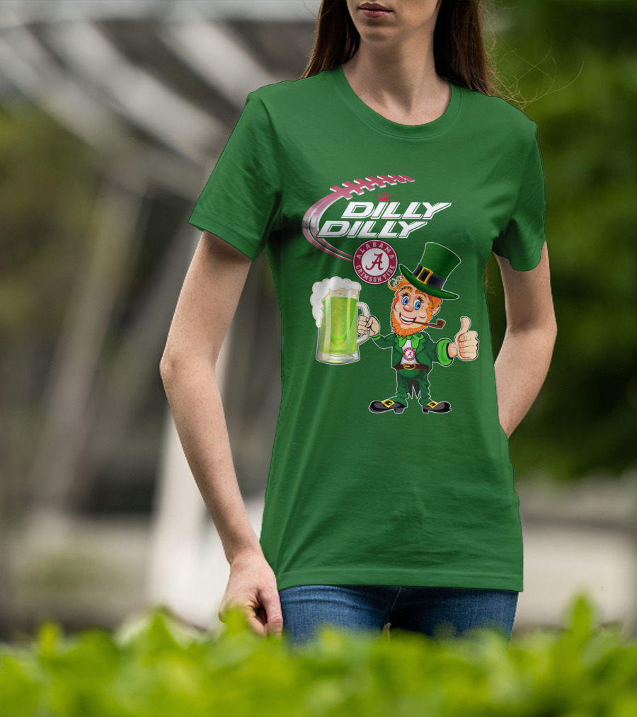 Alabama Crimson Tide Dilly Dilly Football Leprechaun T-Shirt