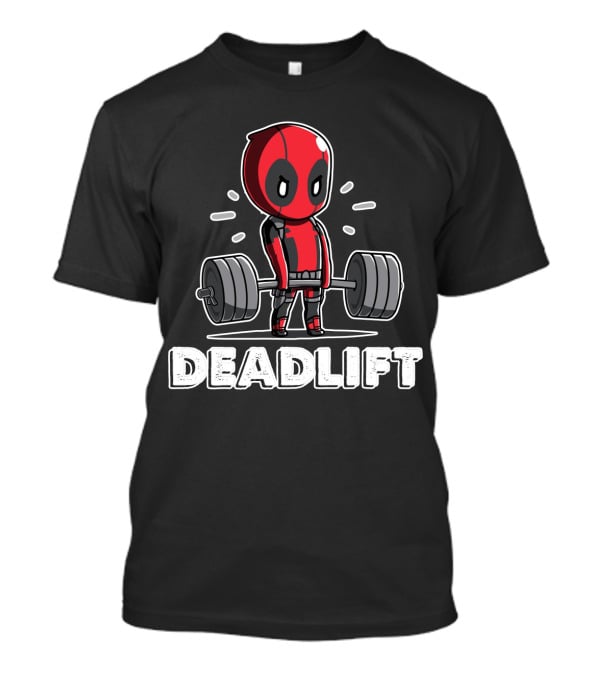 Deadlift Parody Superhero Character With Barbell T-Shirt