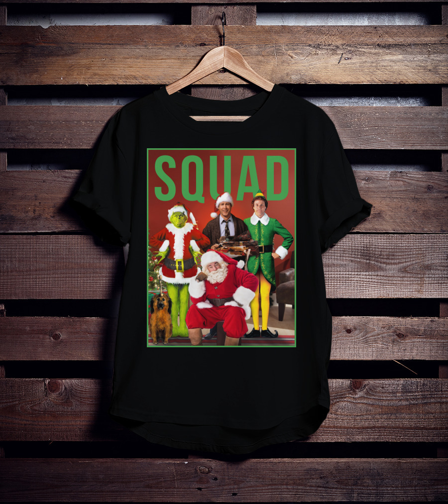 SQUAD Santa Grinch Elf Christmas Vacation T-Shirt