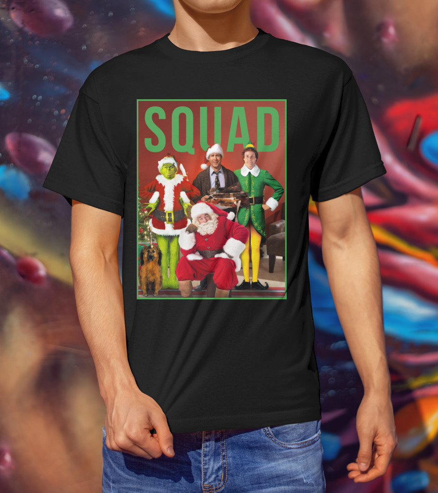 SQUAD Santa Grinch Elf Christmas Vacation T-Shirt
