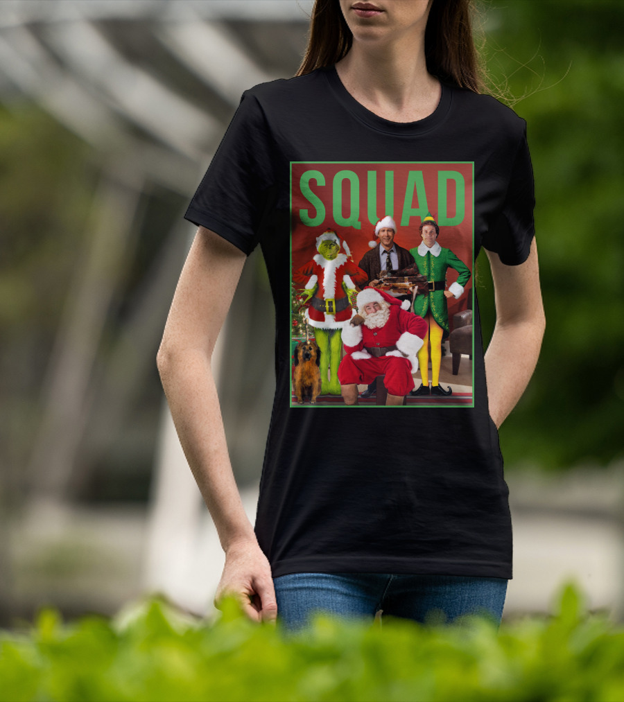 SQUAD Santa Grinch Elf Christmas Vacation T-Shirt