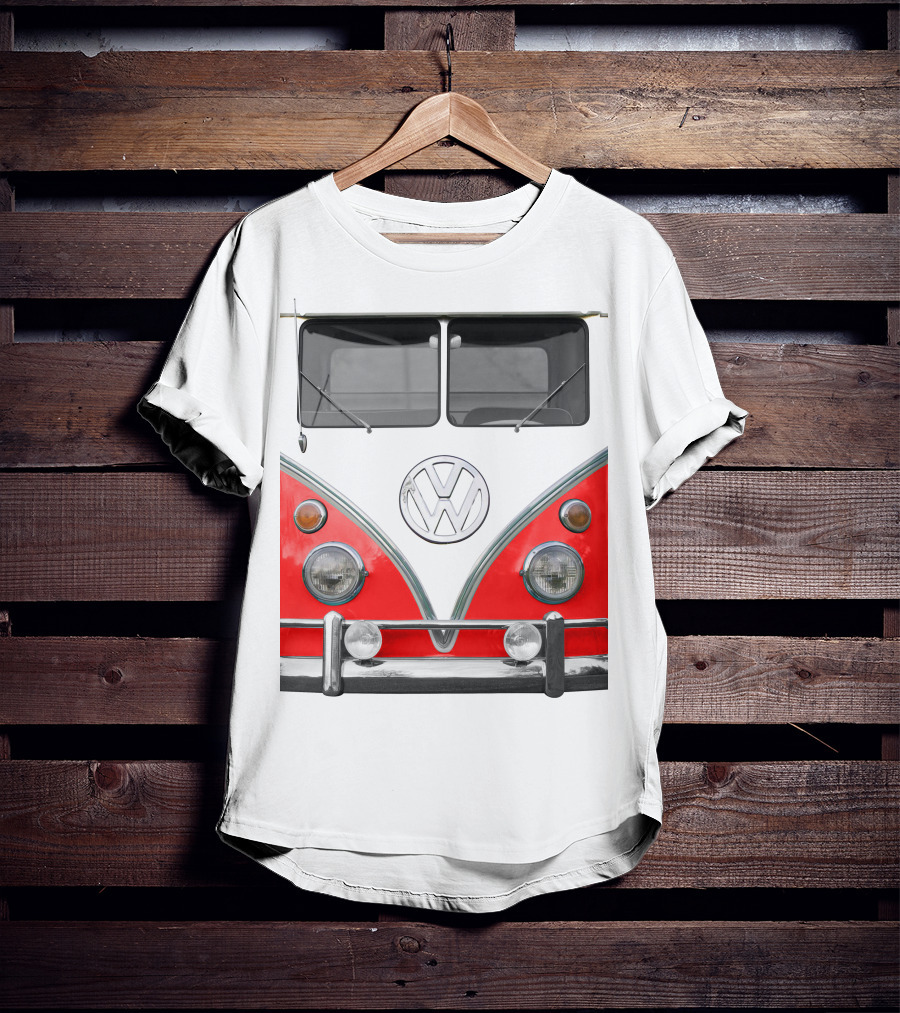 Volkswagen Camper Van Front Red And White Classic T-Shirt