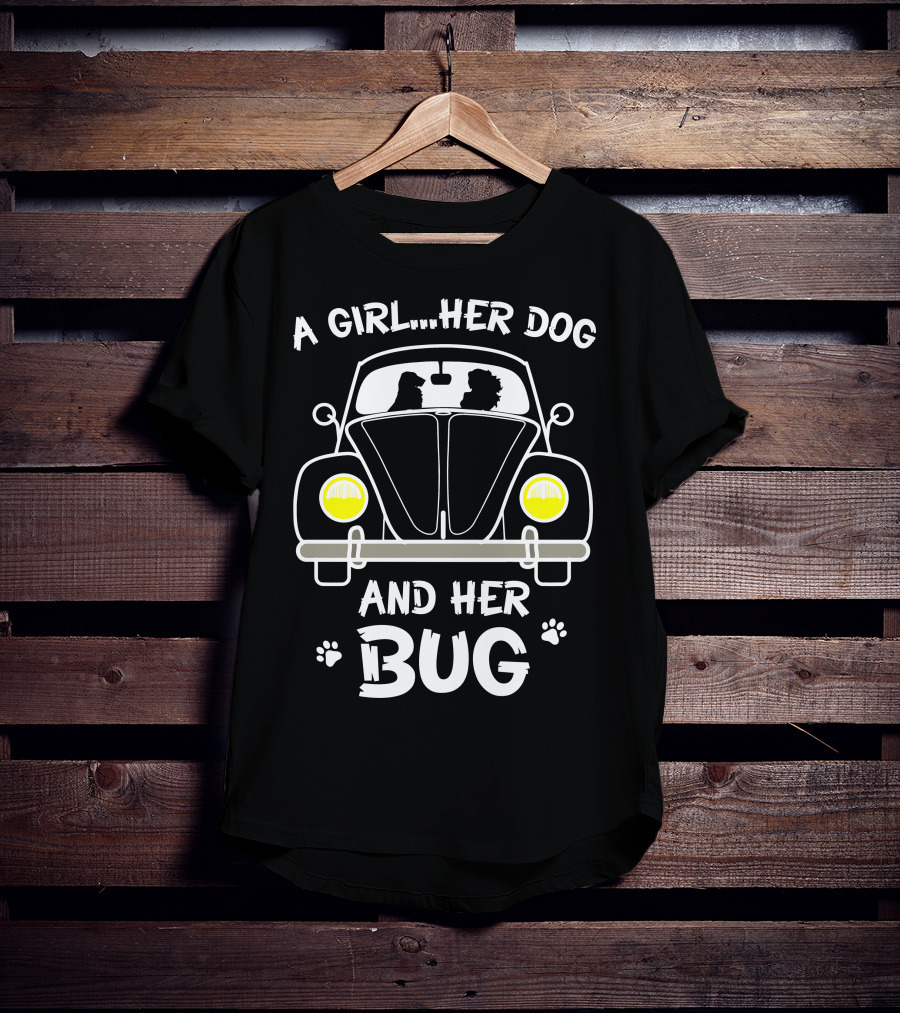 A Girl Her Dog And Her Bug T-Shirt