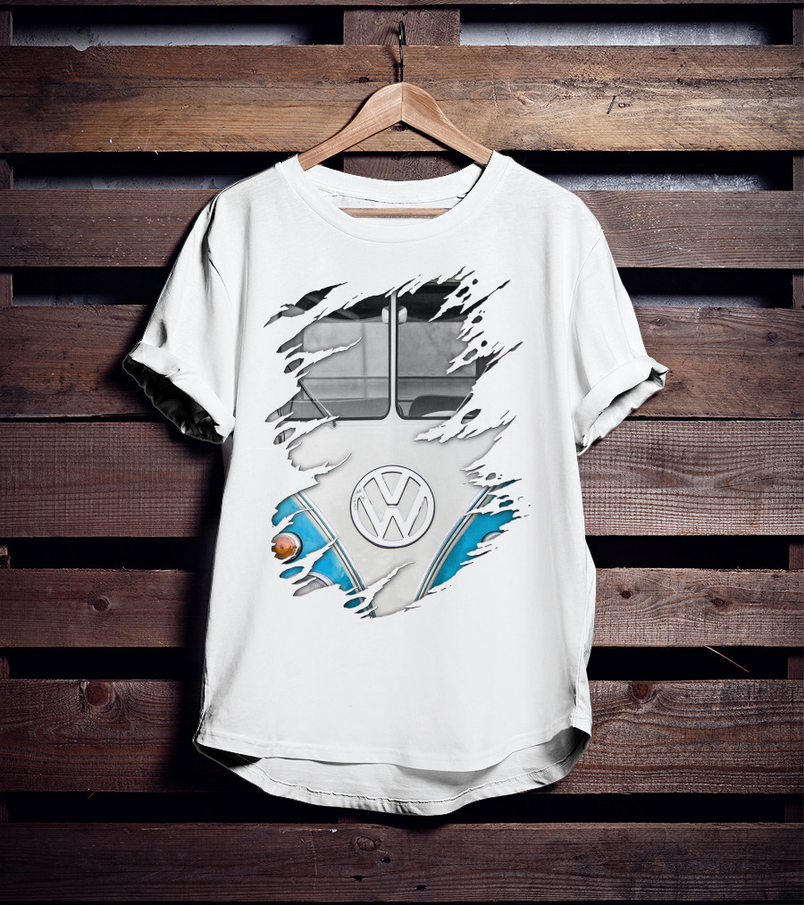 Volkswagen Torn Van Front View T-Shirt
