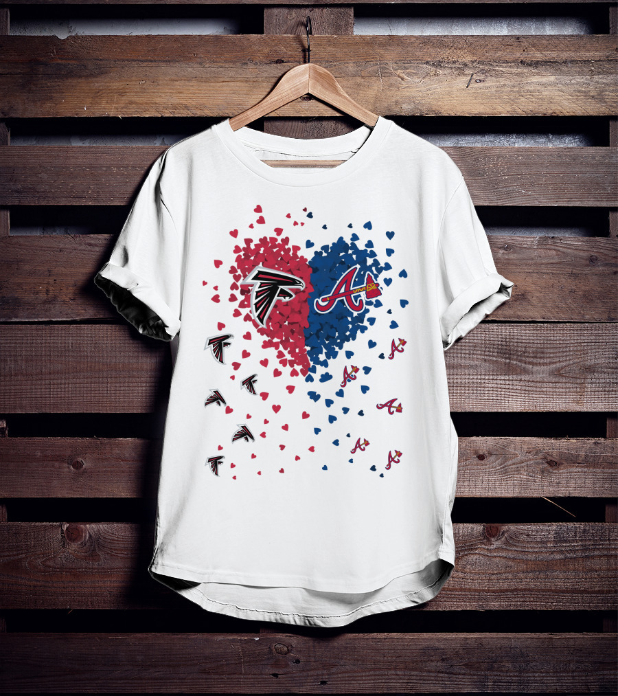 Atlanta Falcons Atlanta Braves Heart T-Shirt