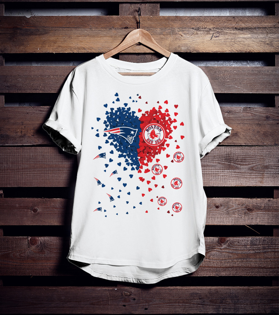 Boston Red Sox Patriot Heart T-Shirt