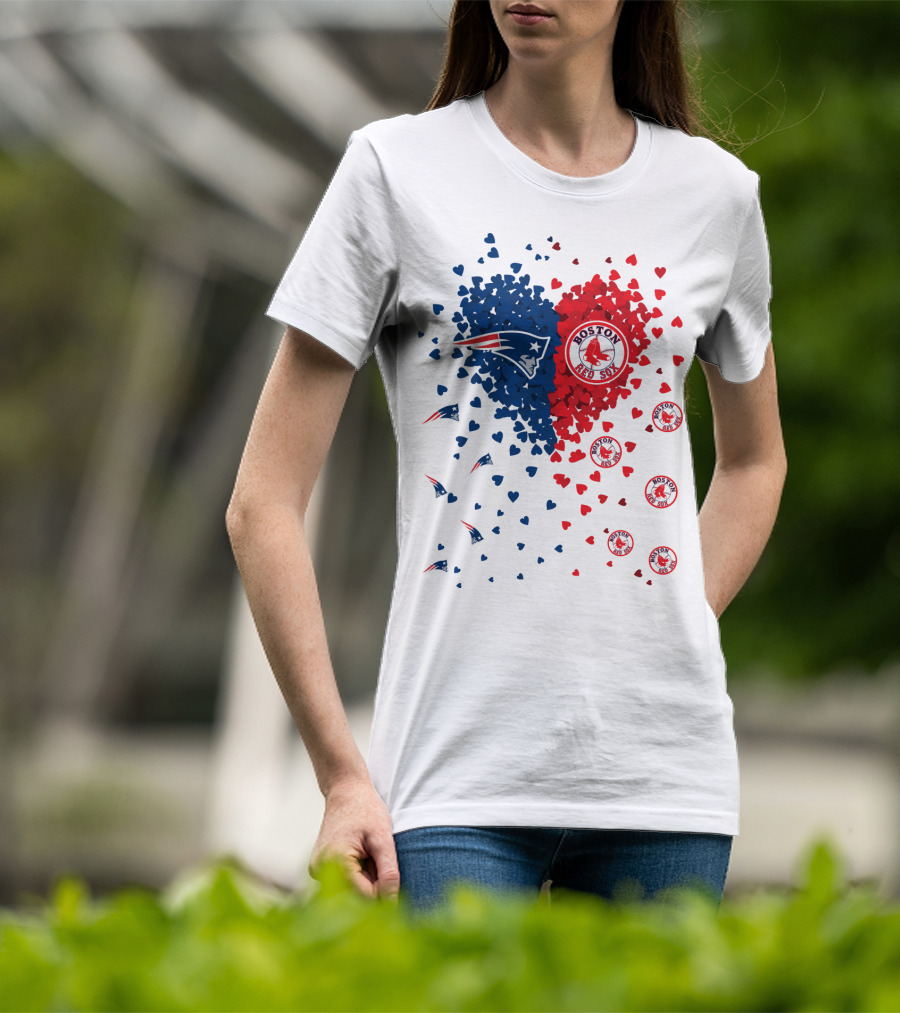 Boston Red Sox Patriot Heart T-Shirt