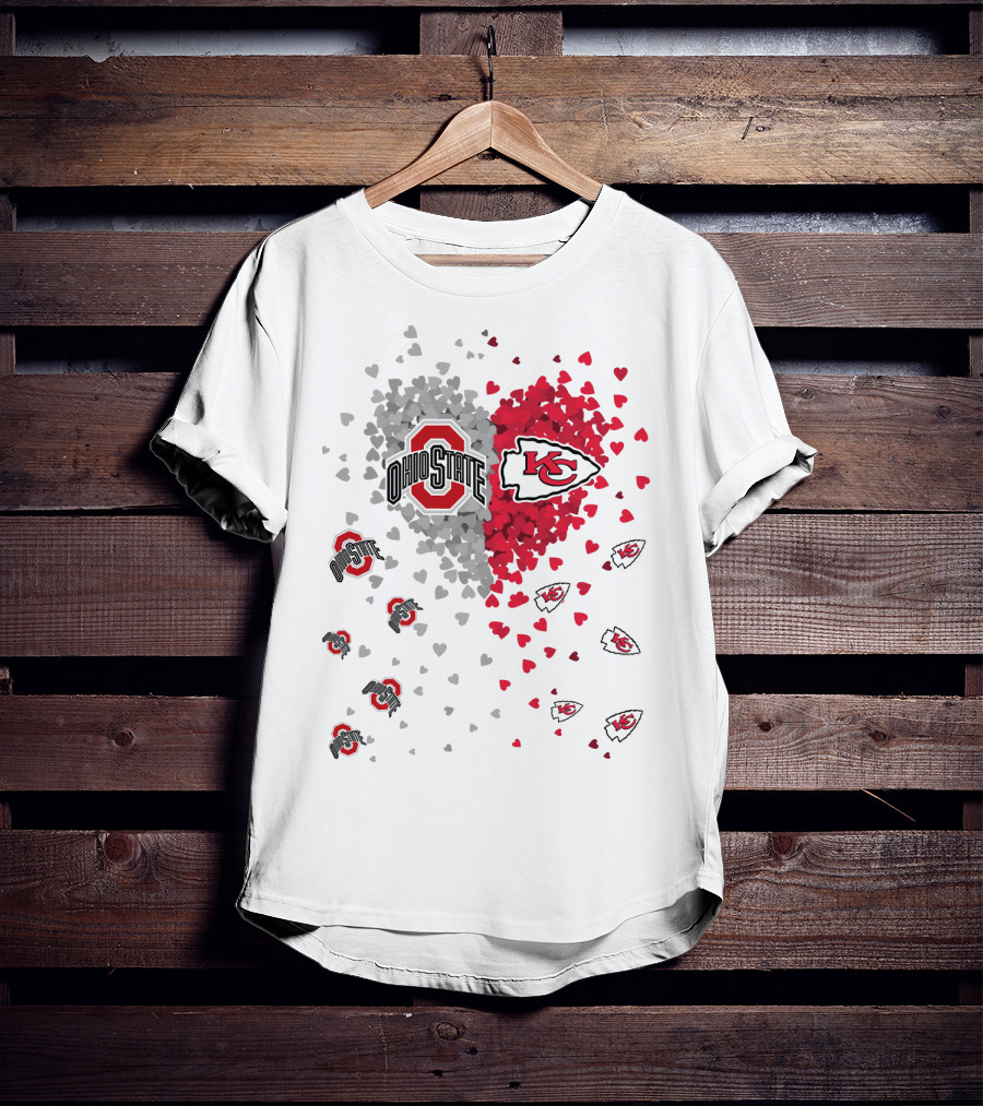 Ohio State Kansas City Chiefs Heart T-Shirt