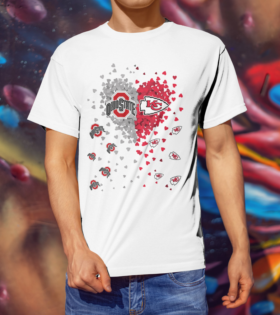 Ohio State Kansas City Chiefs Heart T-Shirt