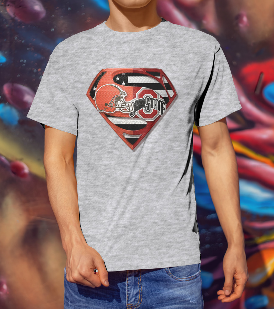 Ohio State Superman Browns Buckeye Pride T-Shirt