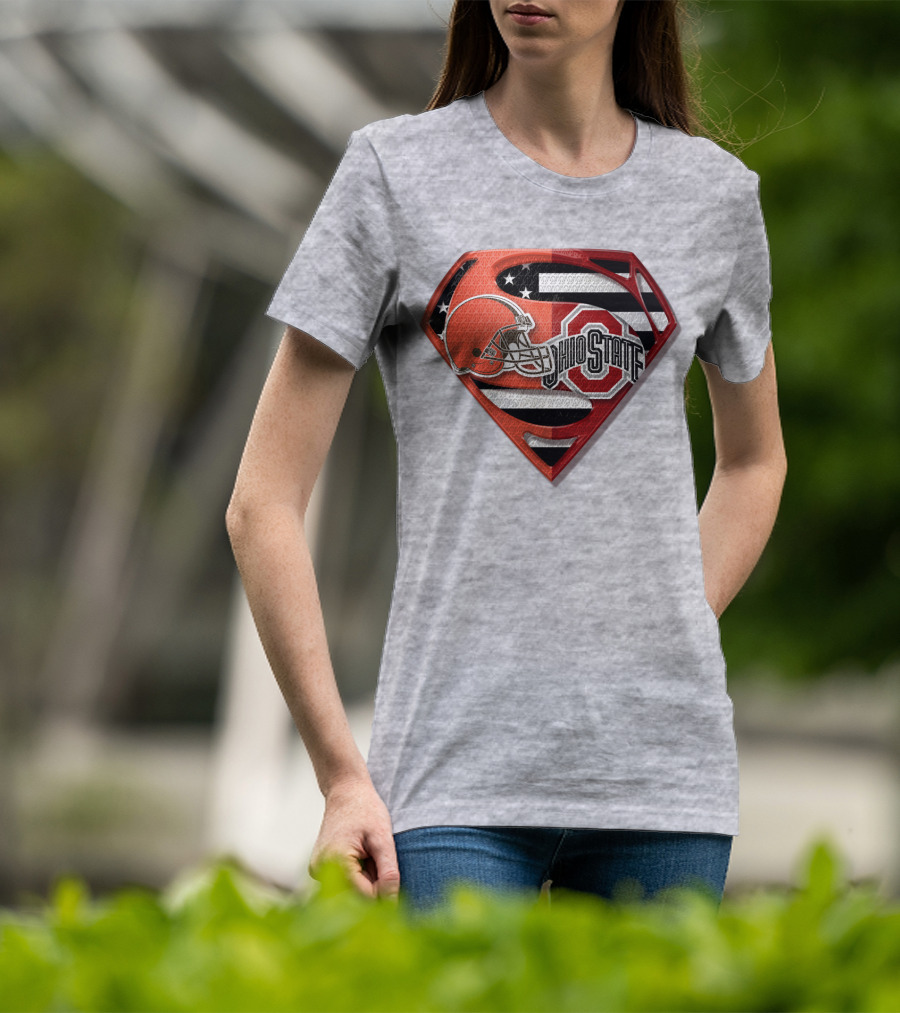 Ohio State Superman Browns Buckeye Pride T-Shirt