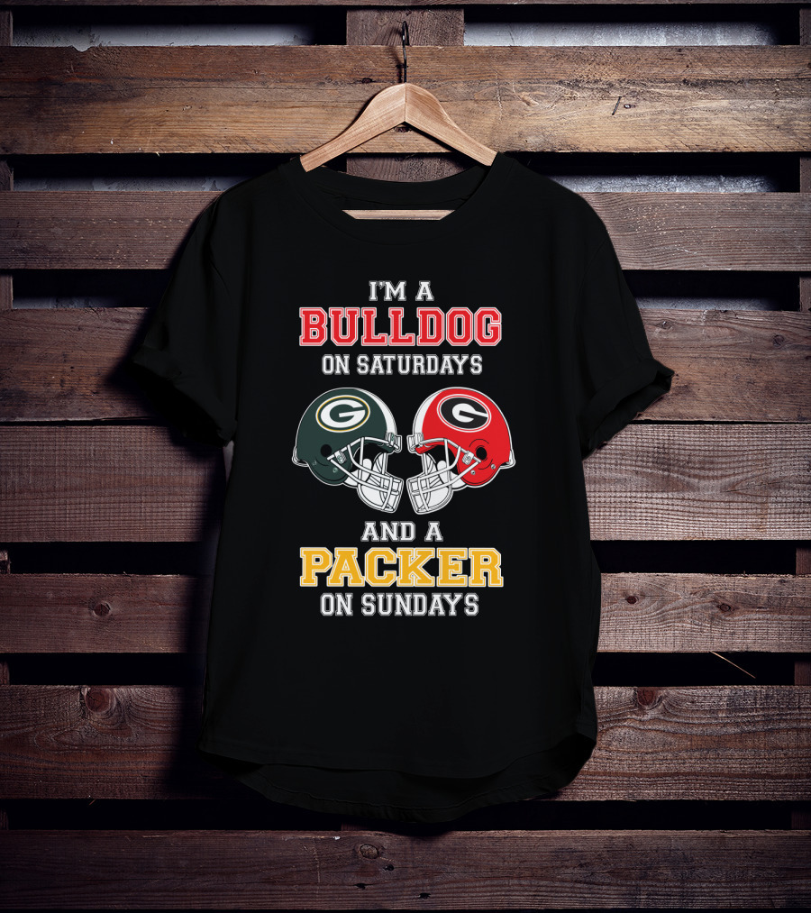 I'm A Bulldog On Saturdays And A Packer On Sundays T-Shirt