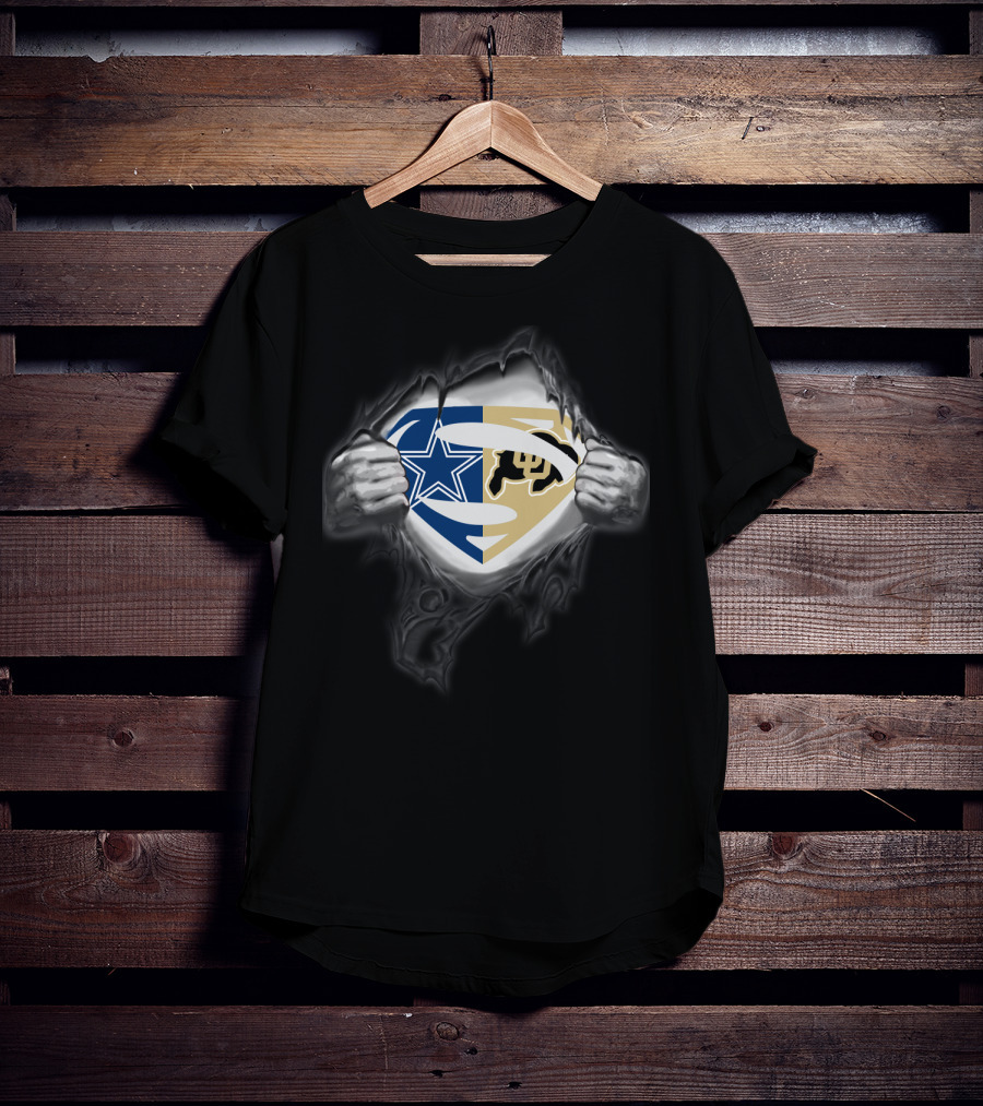 Cowboys Colorado Buffaloes Superman Logo Fusion T-Shirt