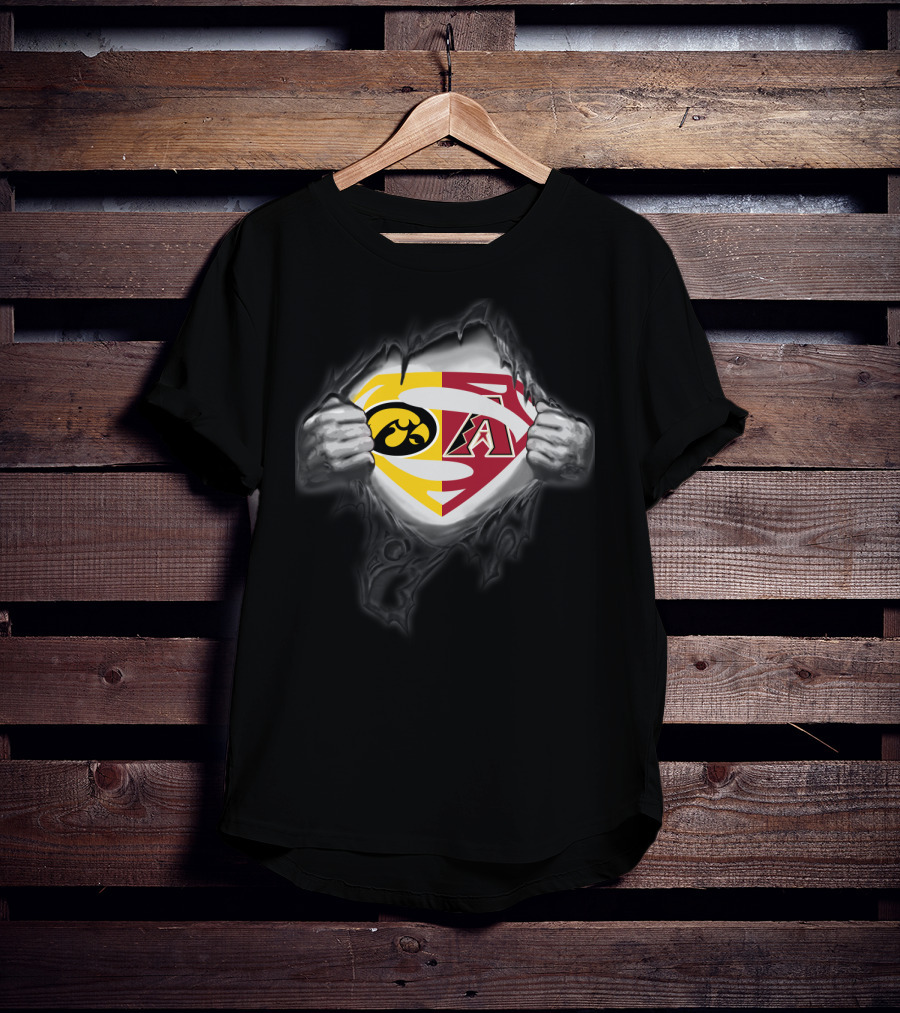 Hawkeyes Arizona Diamondbacks Superman Symbol Mashup T-Shirt