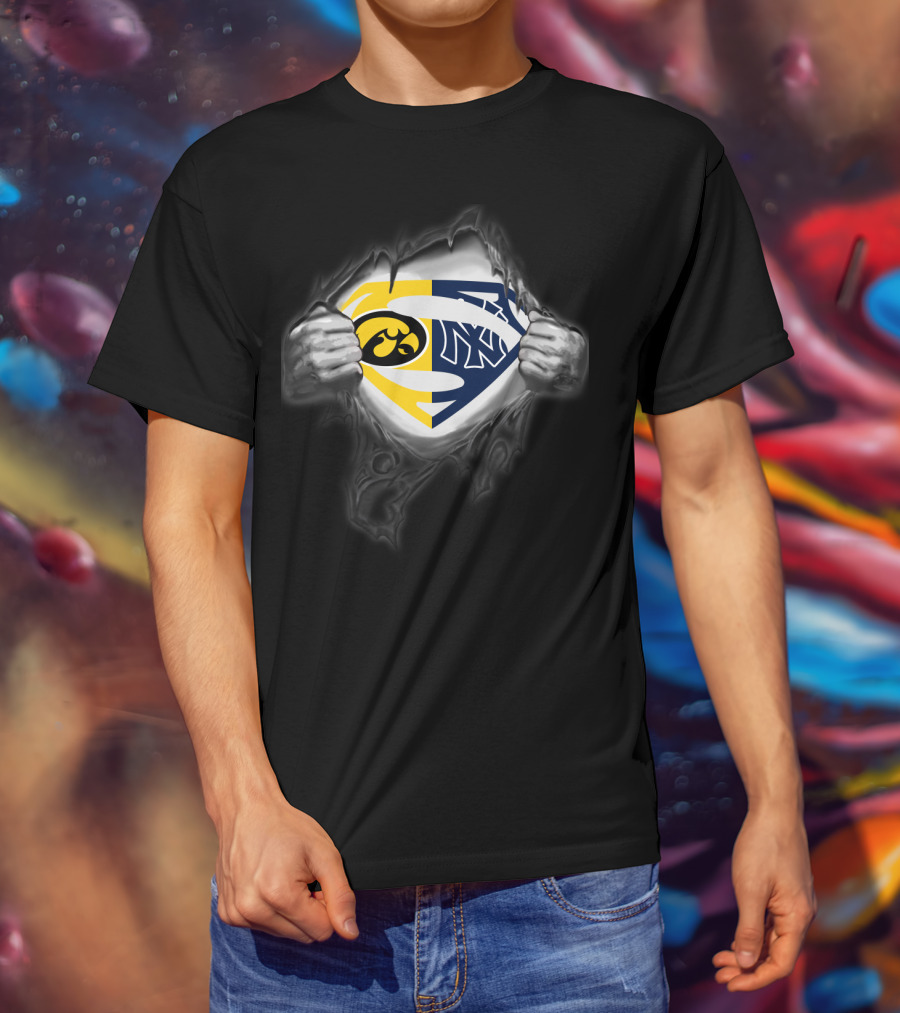 Hawkeyes New York Yankees Superman Shield Crossover T-Shirt