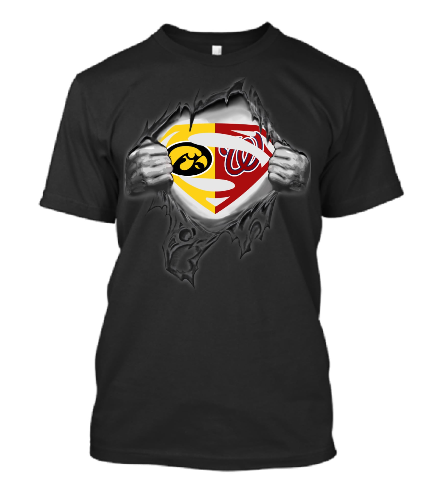 Hawkeyes Washington Nationals Superman Emblem T-Shirt