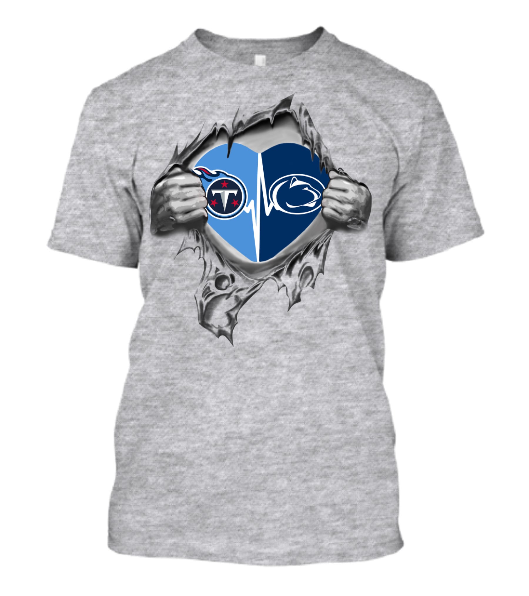 Tennessee Titans Penn State Heartbeat Fan Connection T-Shirt