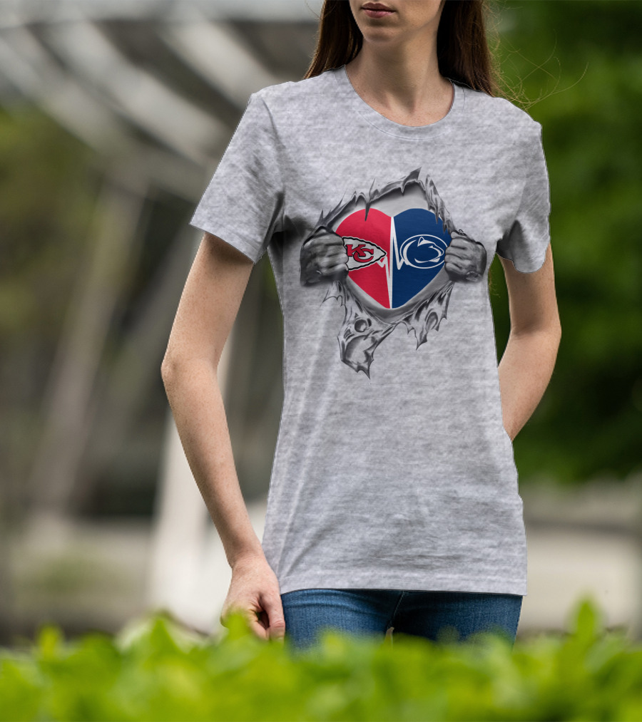 Kansas City Chiefs Penn State Heart T-Shirt