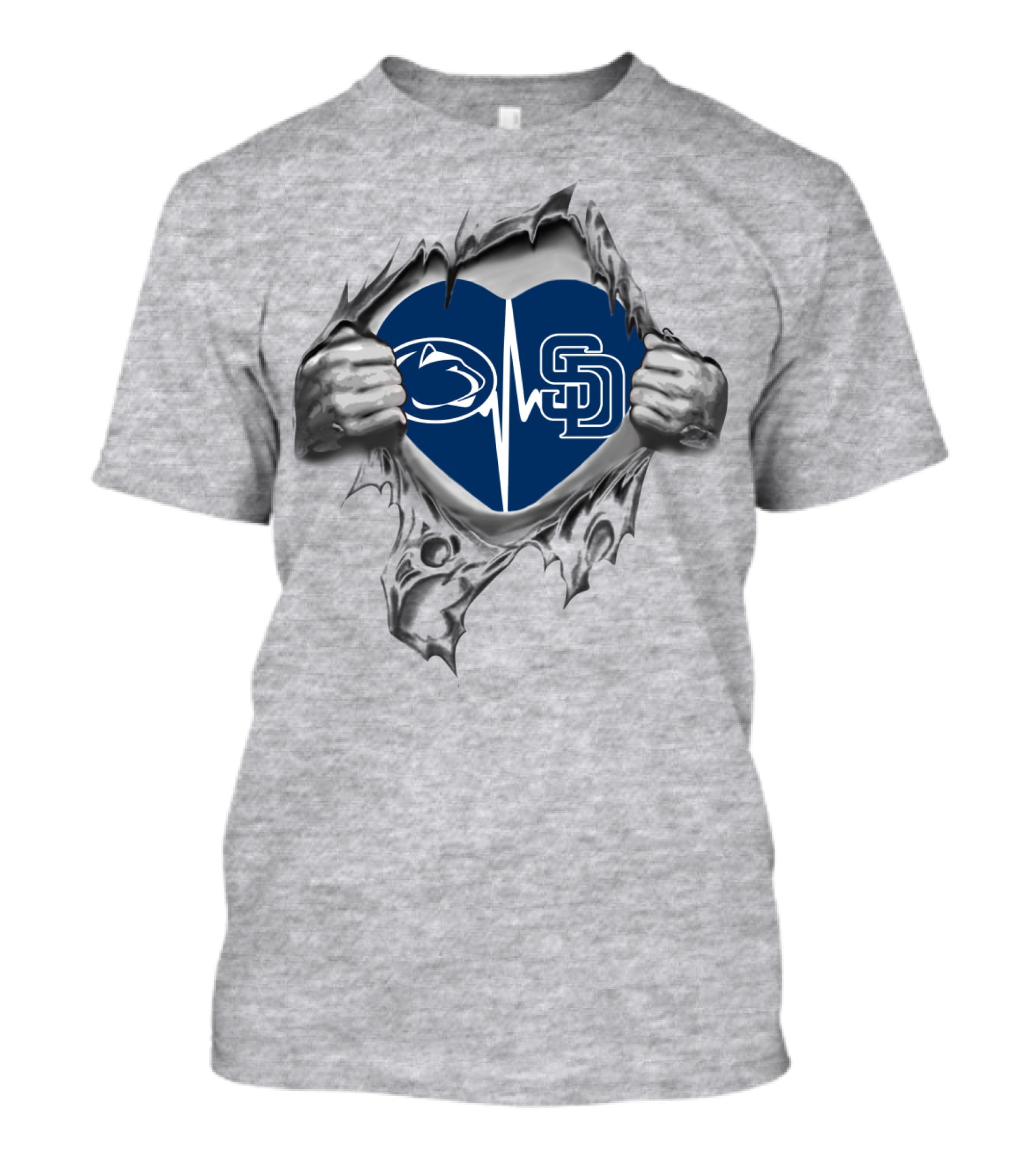 San Diego Padres Penn State Heartbeat Emblem T-Shirt