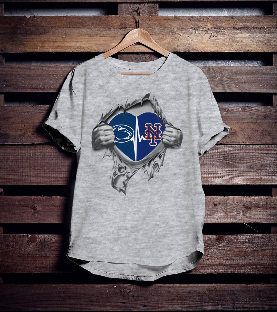 New York Mets Penn State Heartbeat T-Shirt