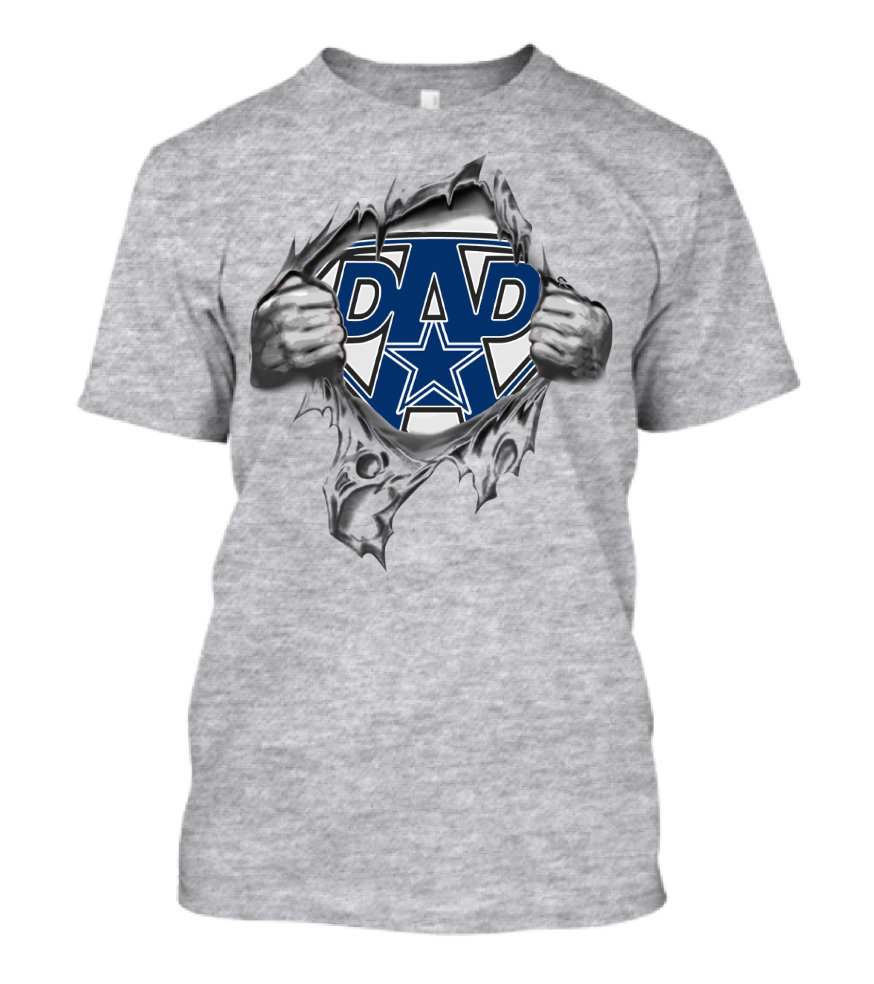 Super Dad Dallas Cowboys Star Torn Nfl Fan T-Shirt