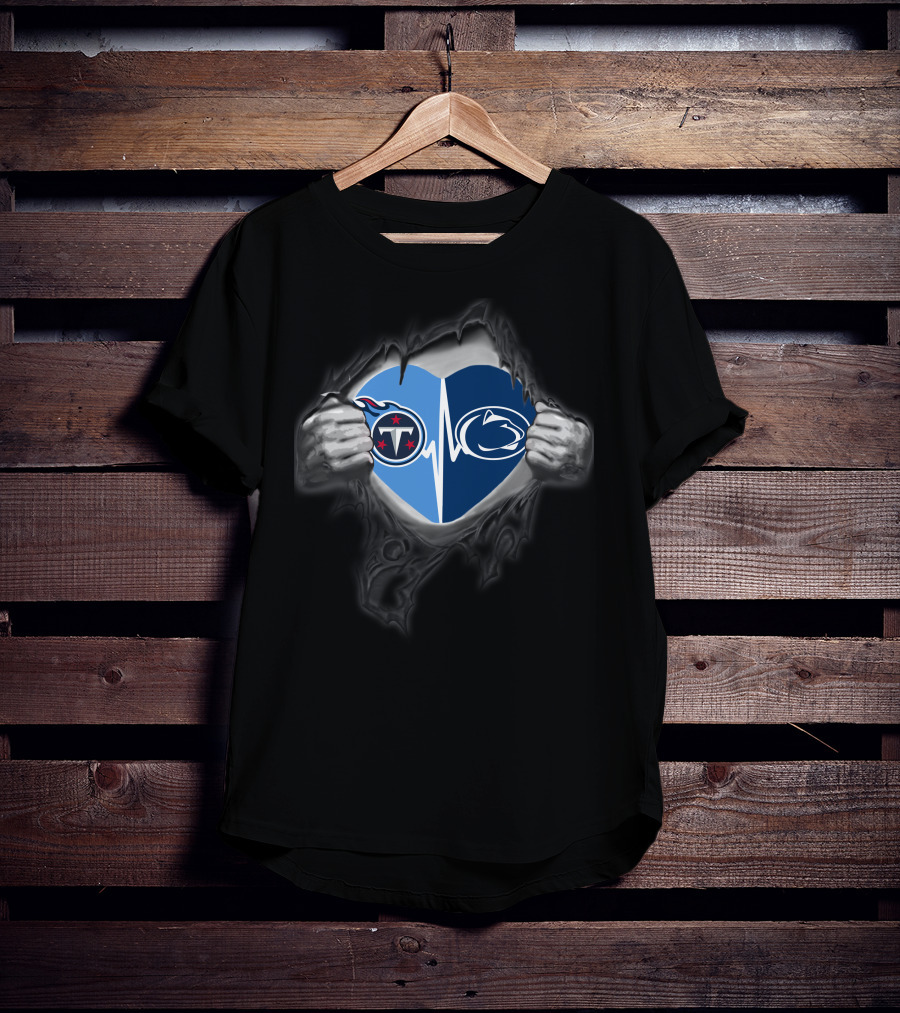 Tennessee Titans Penn State Heartbeat Fusion T-Shirt