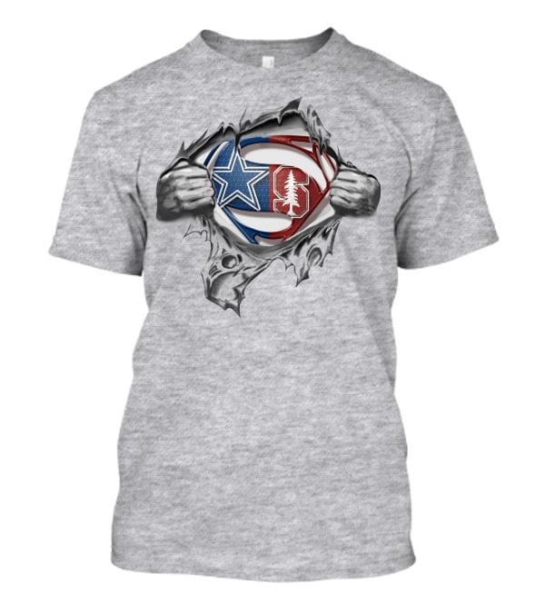 Cowboys Stanford Cardinal Superman Crest Fusion T-Shirt