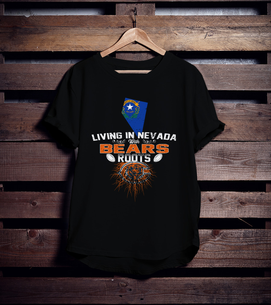 Living In Nevada With Bears Roots Castle Rock Nevada Football Emblem T-Shirt
