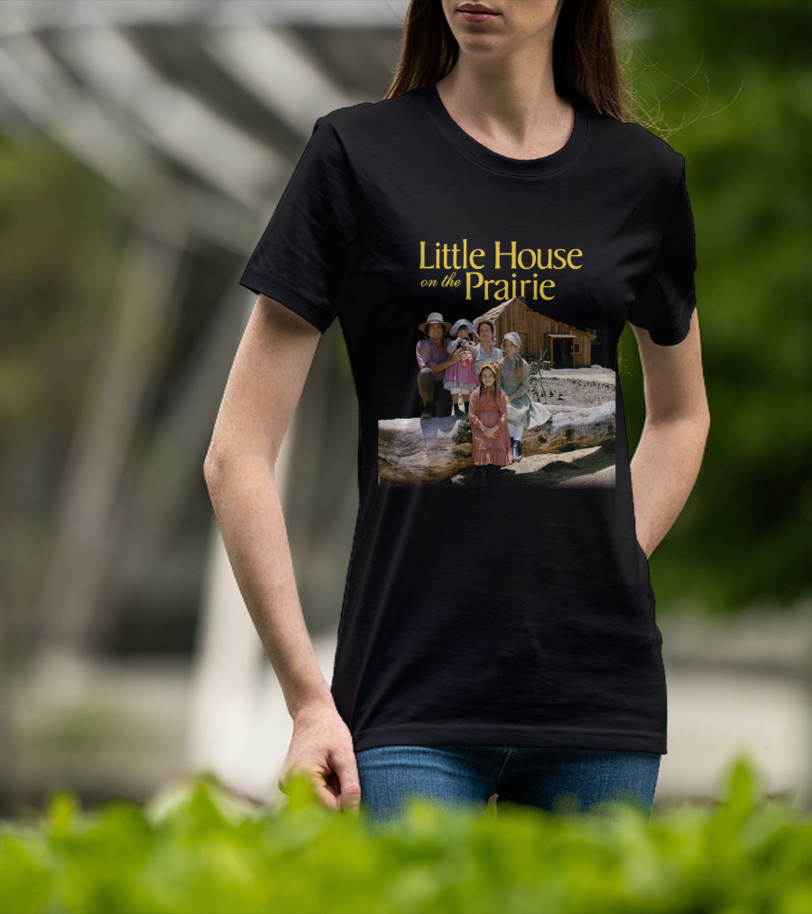 Little House On The Prairie Family In Rustic Homestead Setting T-Shirt
