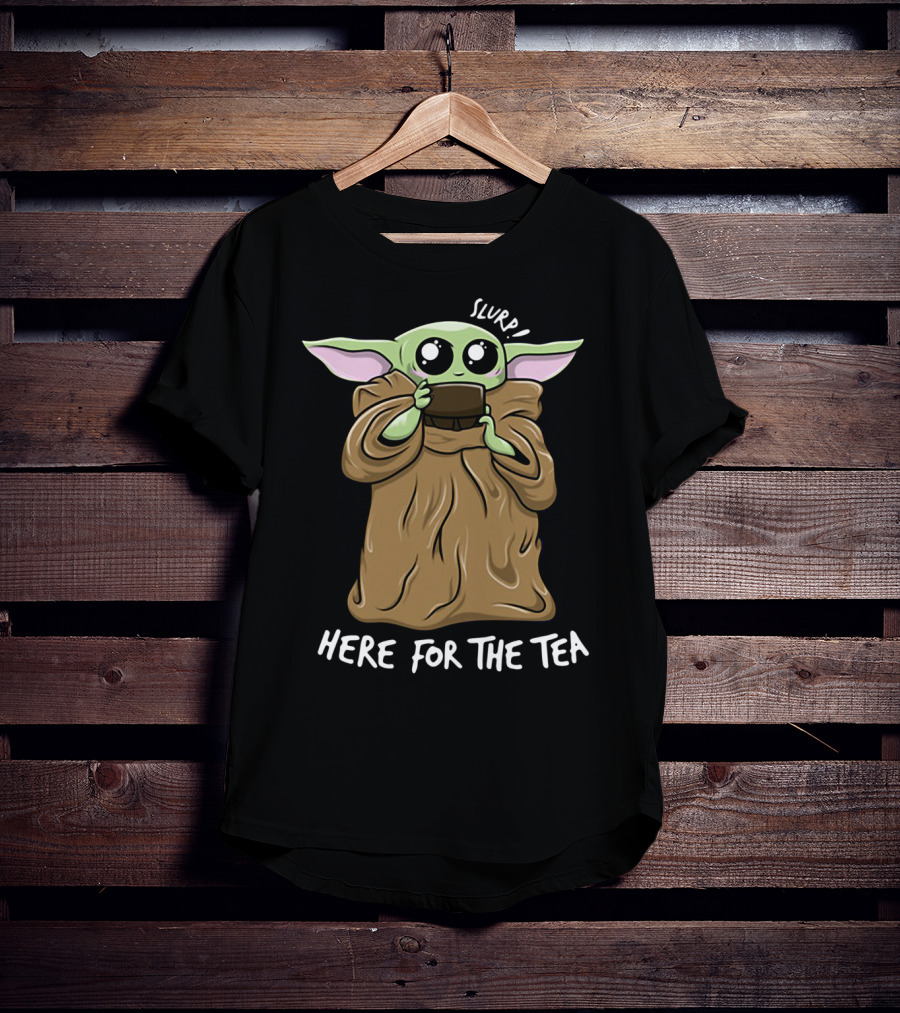 Baby Yoda Kawaii Slurp Here For The Tea Meme T-Shirt