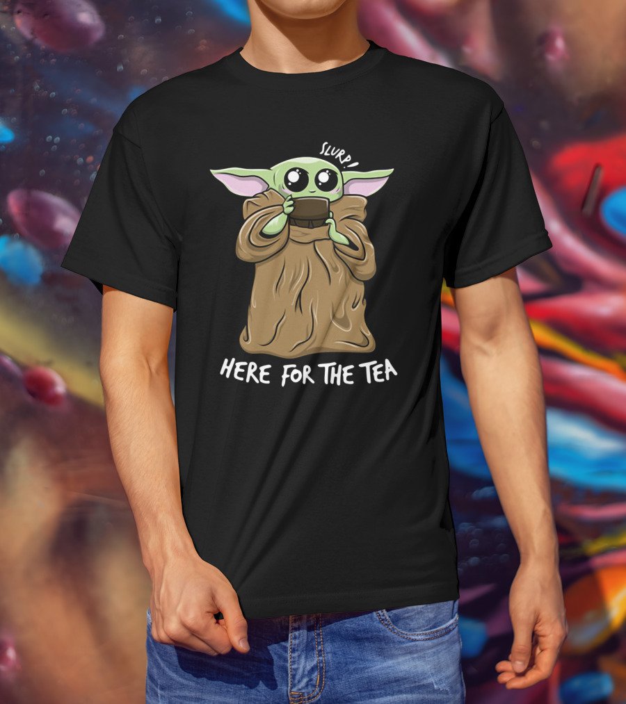 Baby Yoda Kawaii Slurp Here For The Tea Meme T-Shirt