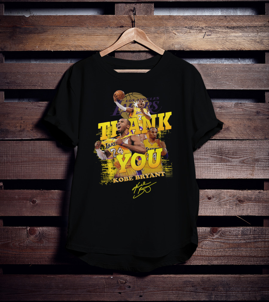 Thank You Kobe Bryant #24 Los Angeles Lakers Signature T-Shirt