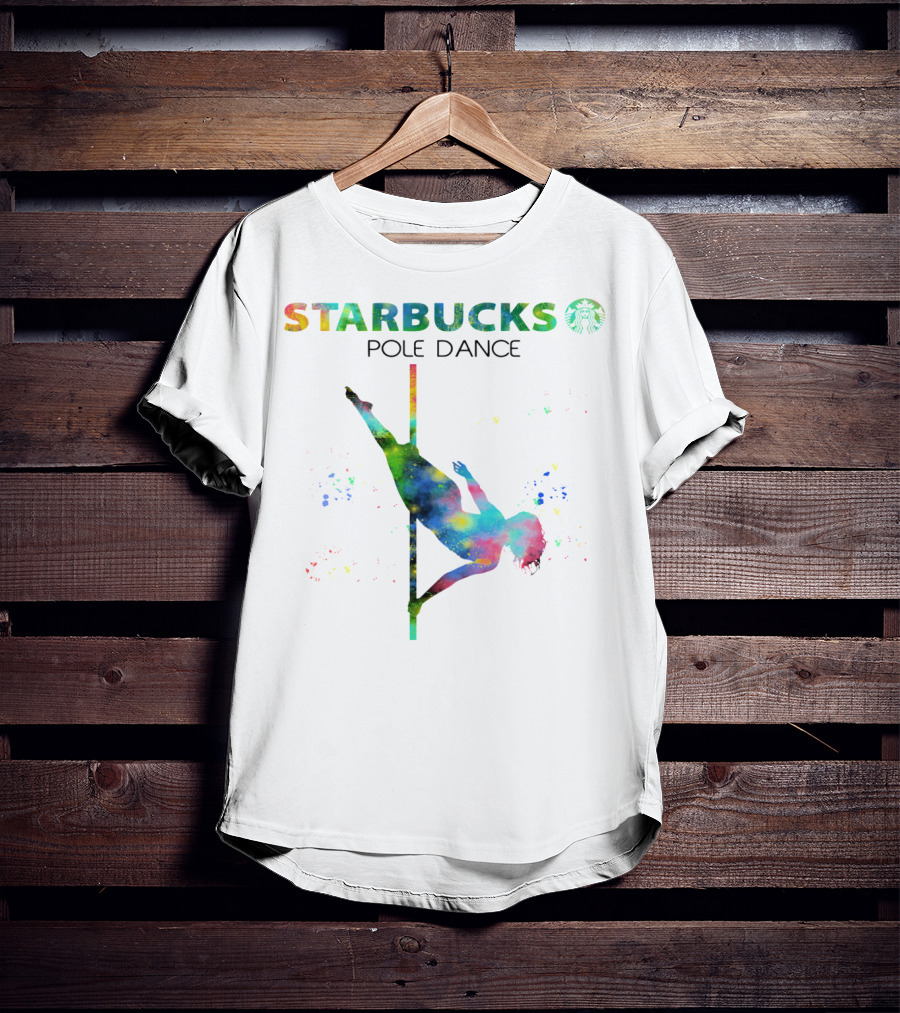 Starbucks Pole Dance Colorful T-Shirt