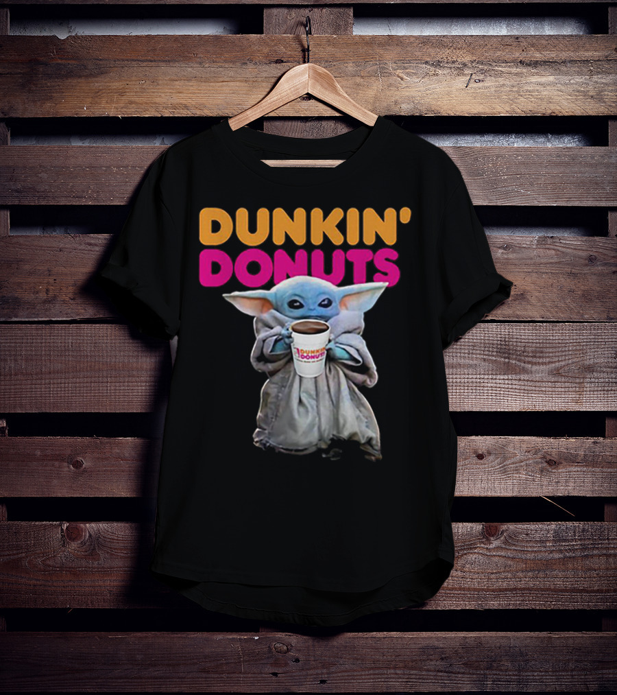 Dunkin' Donuts Baby Yoda Star Wars Coffee Cup T-Shirt