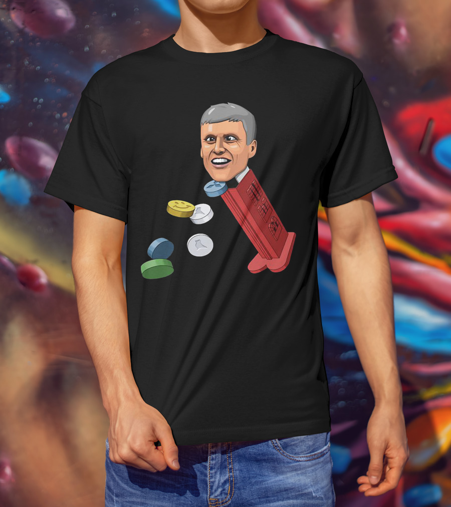 Jim’ll Paint It Dispenser With Flying Colorful Tablets T-Shirt