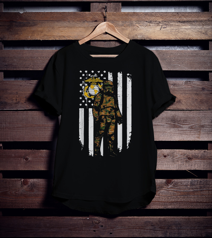 Stormtrooper US Marine Corps Camo America Flag T-Shirt