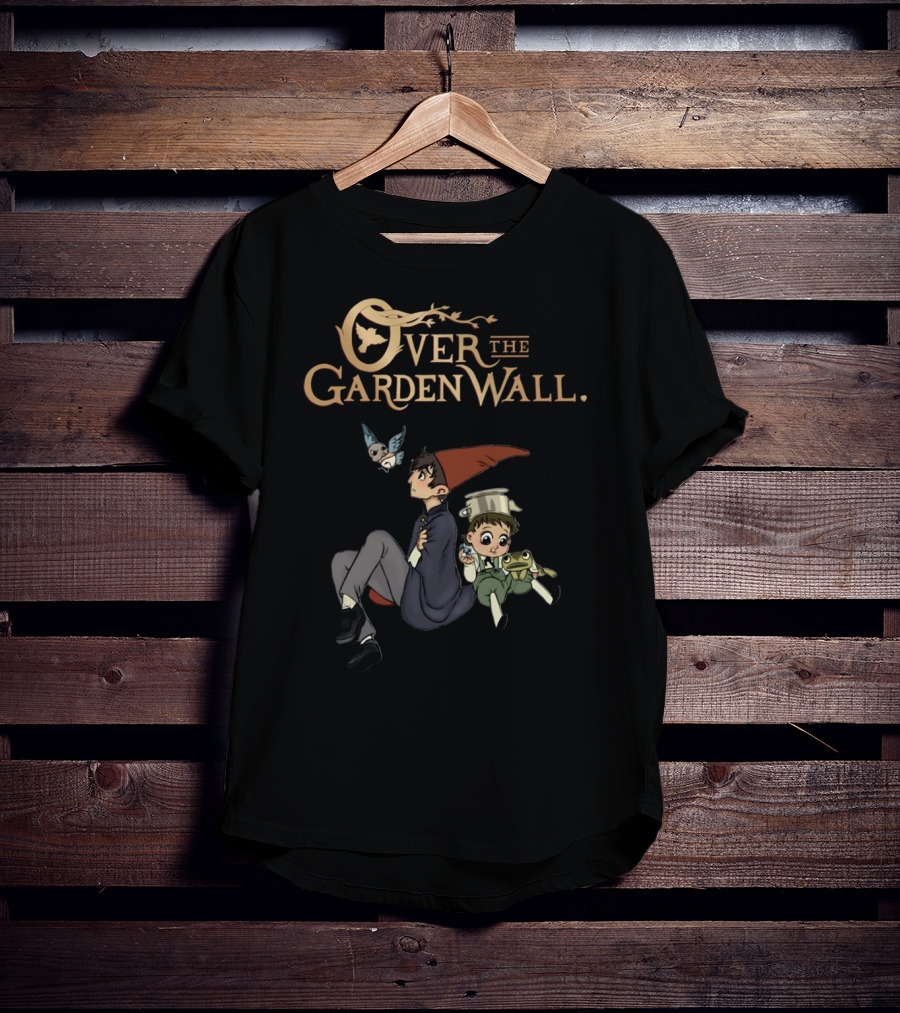 Wirt And Greg Over The Garden Wall Characters With Frog And Bluebird T-Shirt