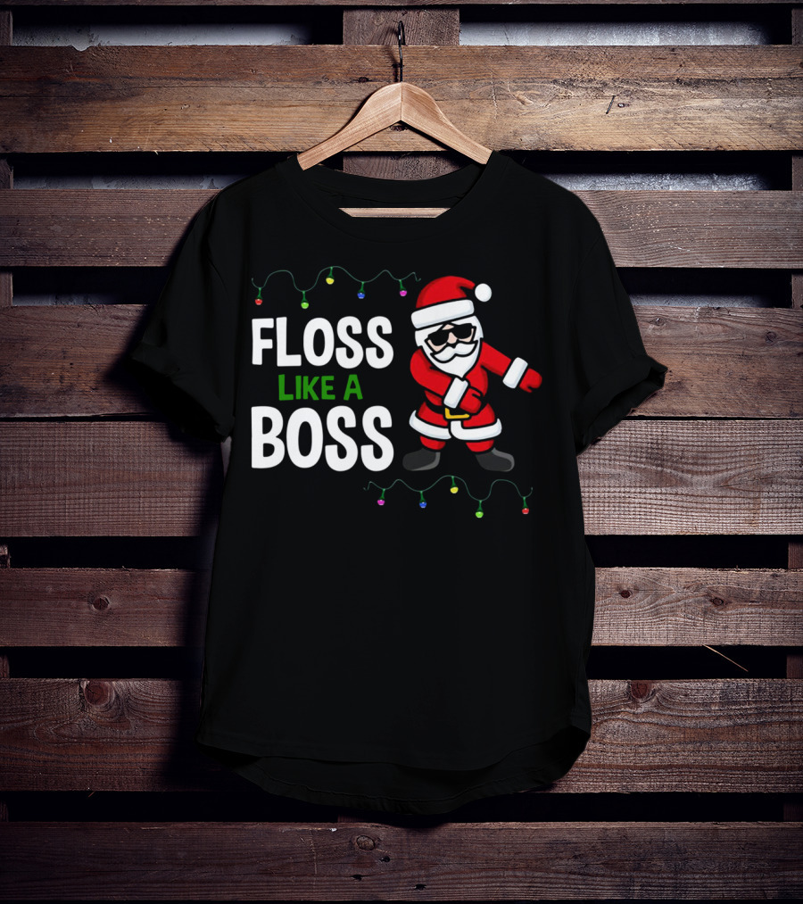 Floss Like A Boss Christmas Dance Santa T-Shirt