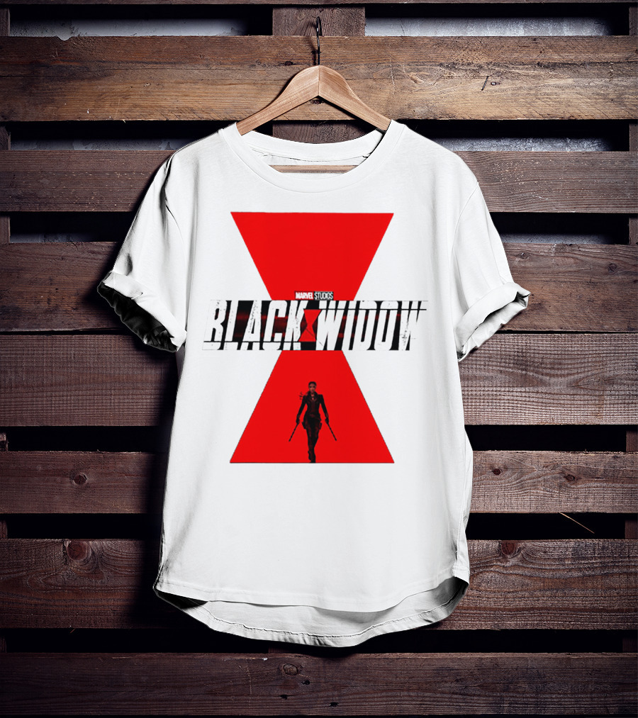 Marvel Studios Black Widow Scarlett Johansson Red Hourglass T-Shirt