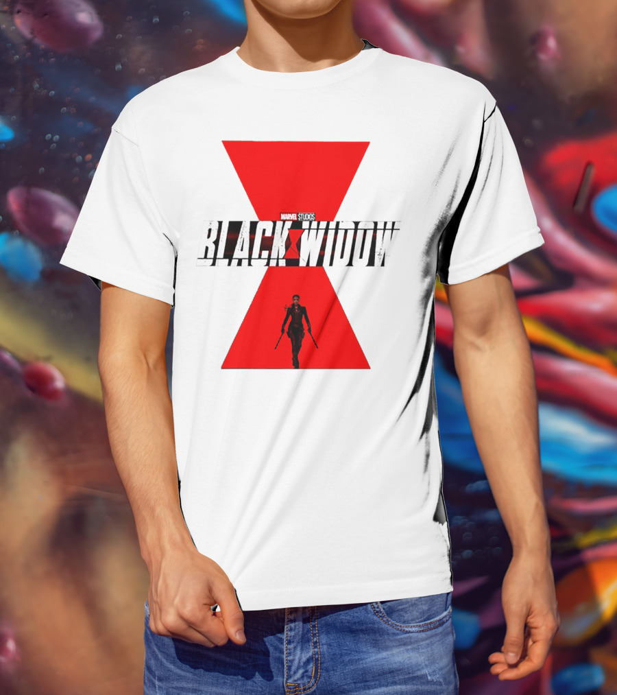 Marvel Studios Black Widow Scarlett Johansson Red Hourglass T-Shirt
