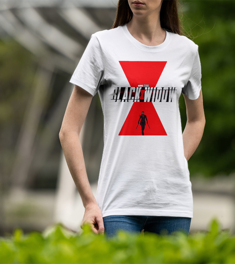 Marvel Studios Black Widow Scarlett Johansson Red Hourglass T-Shirt