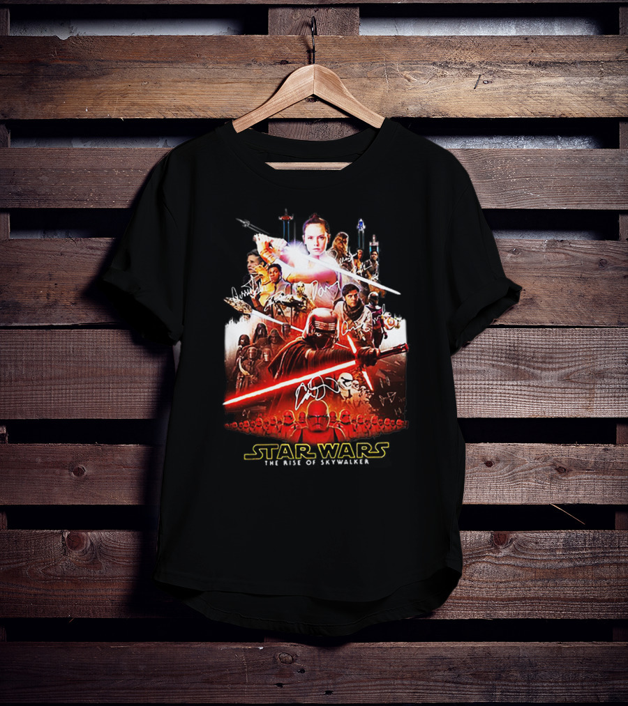 Star Wars The Rise Of Skywalker Characters Signatures T-Shirt