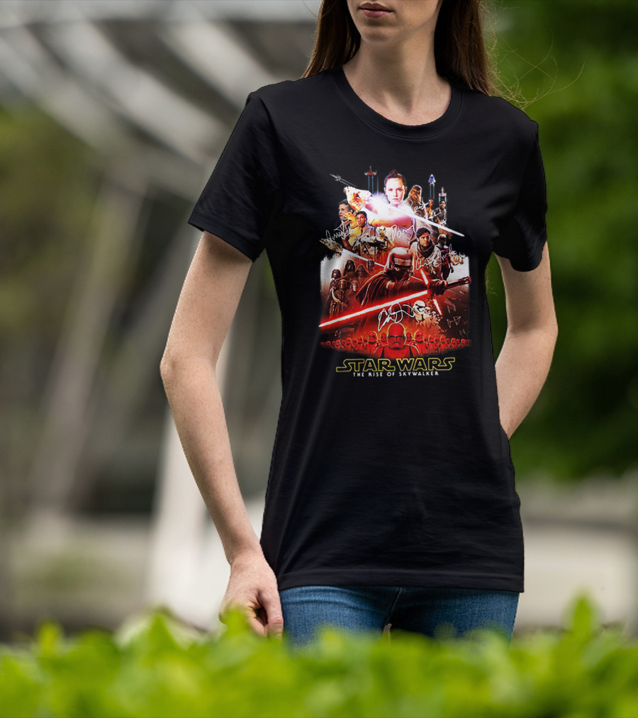 Star Wars The Rise Of Skywalker Characters Signatures T-Shirt