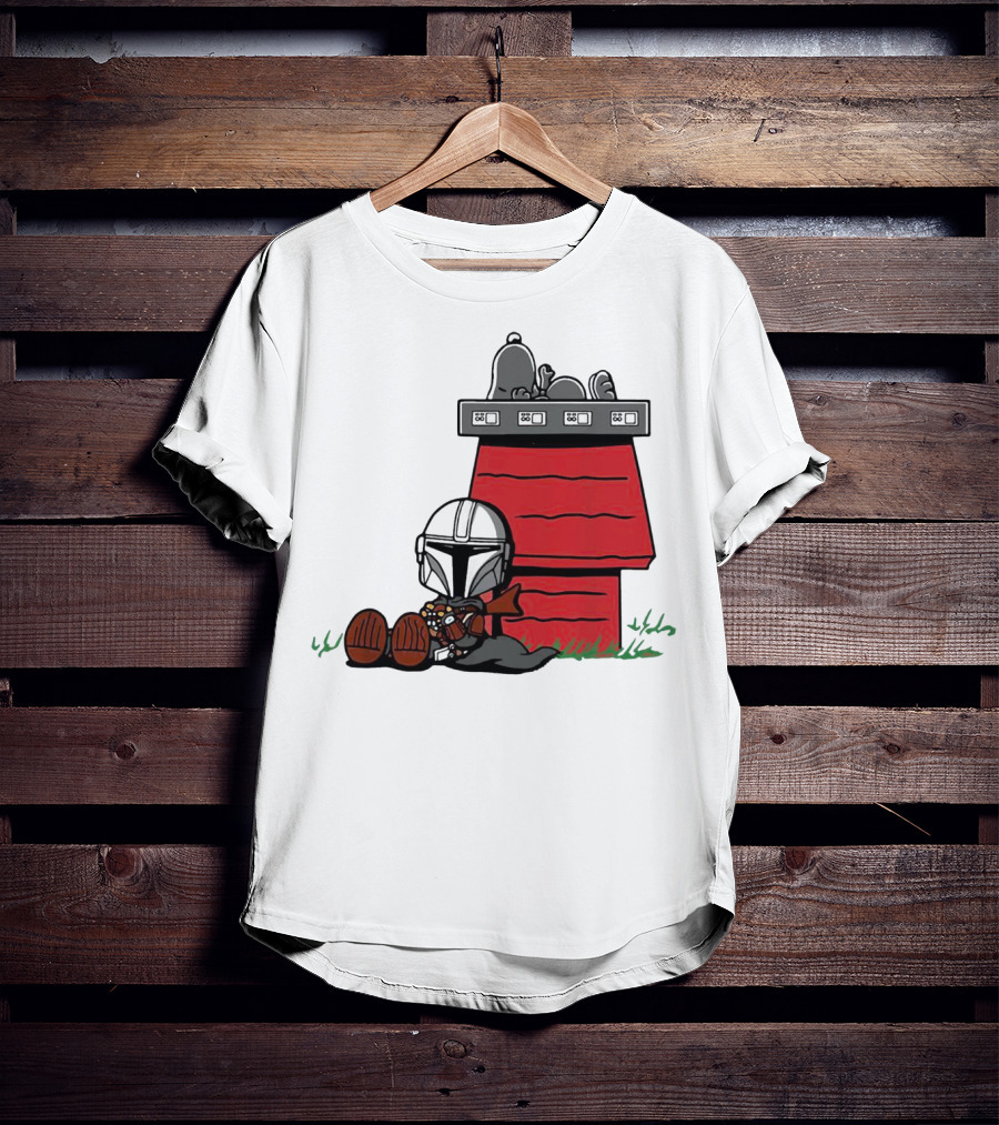 The Mandalorian And Snoopy House Crossover T-Shirt