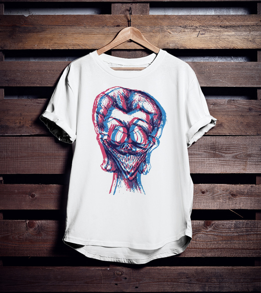Pray For Albania Optical Illusion Joker Face T-Shirt