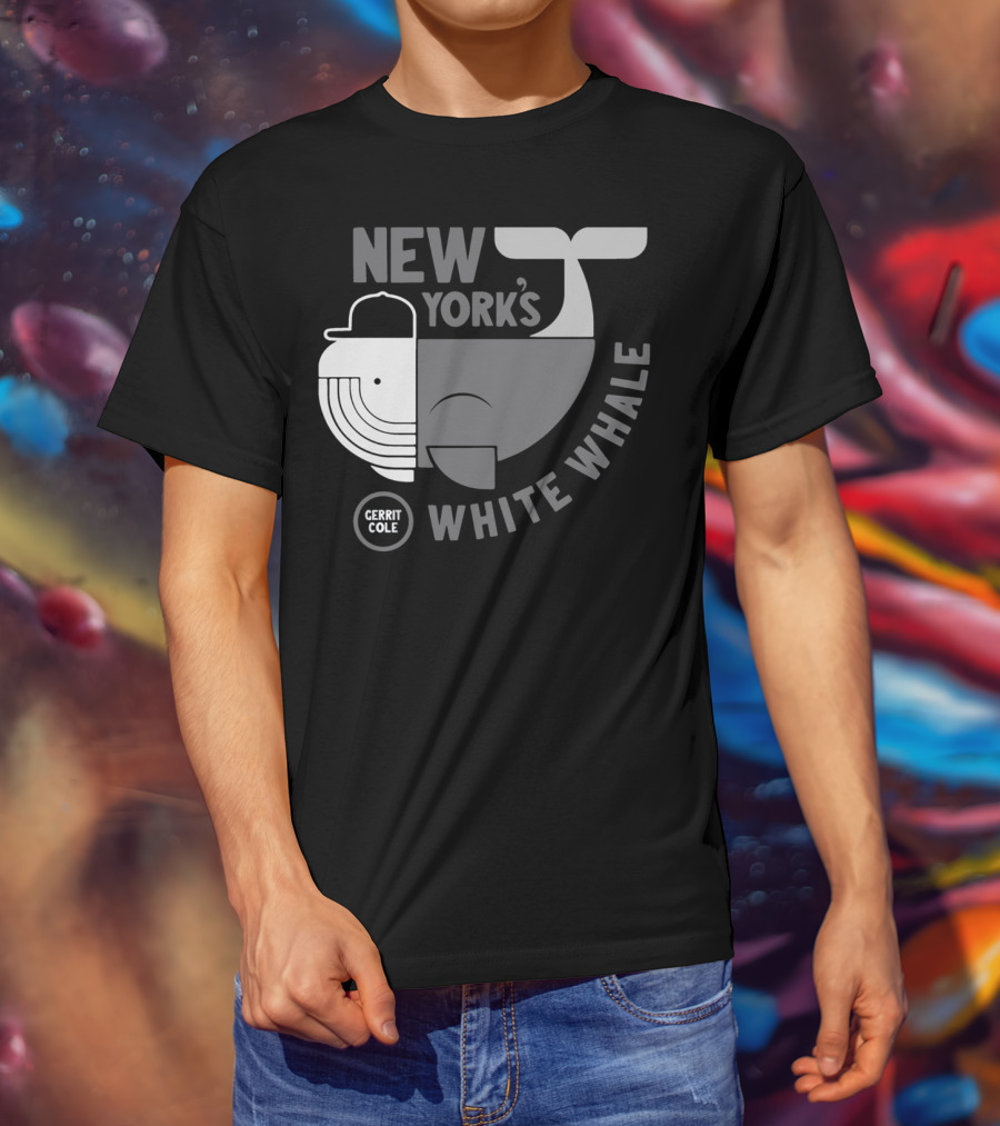 New York's Gerrit Cole White Whale Baseball T-Shirt