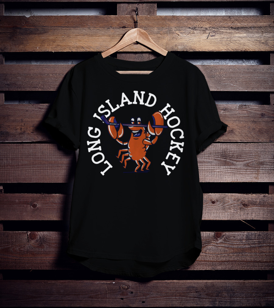 Long Island Hockey Lobster With Stick T-Shirt