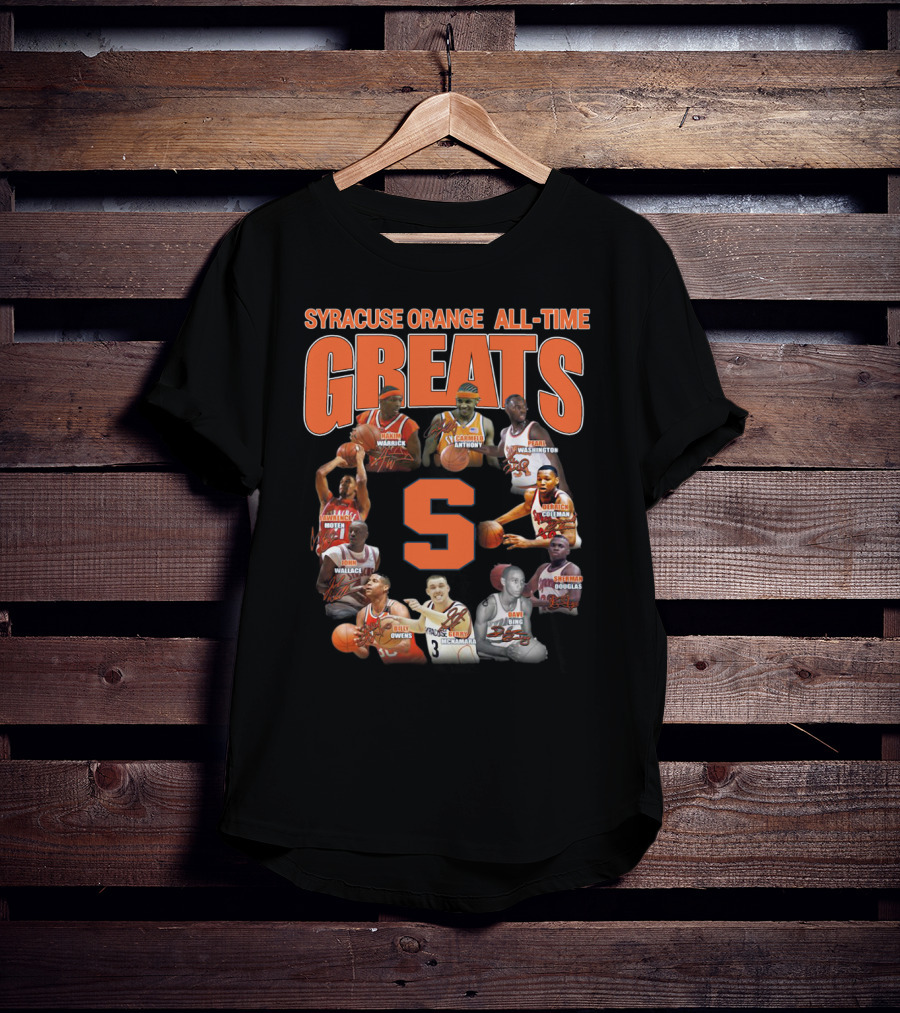 Syracuse Orange All-Time Greats Basketball Legends Featuring Carmelo Anthony And Pearl Washington T-Shirt