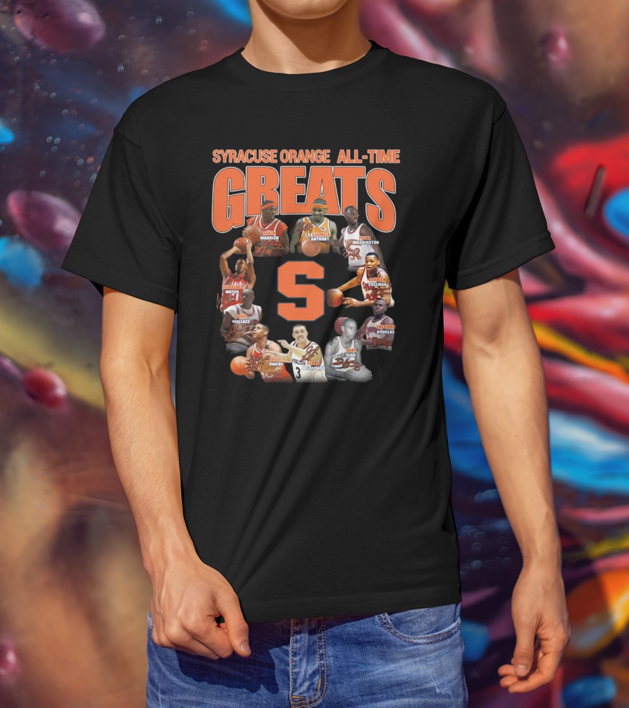 Syracuse Orange All-Time Greats Basketball Legends Featuring Carmelo Anthony And Pearl Washington T-Shirt