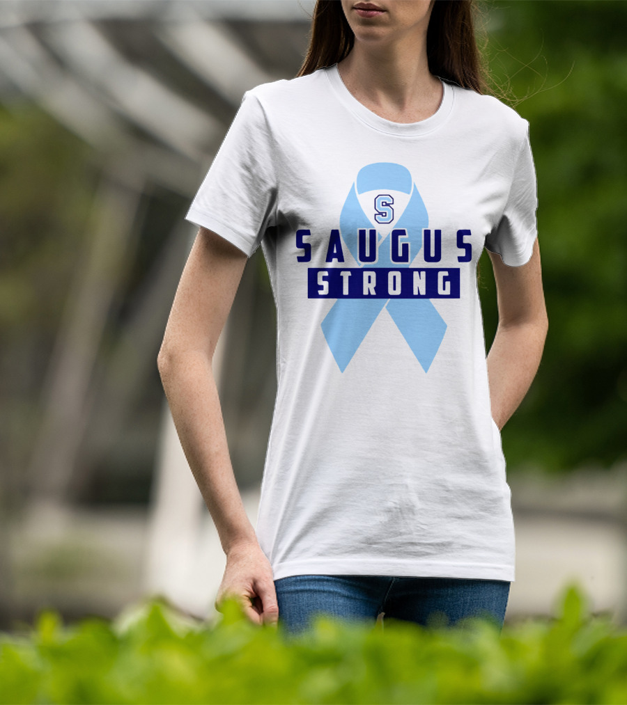 Saugus Strong Blue Ribbon S T-Shirt